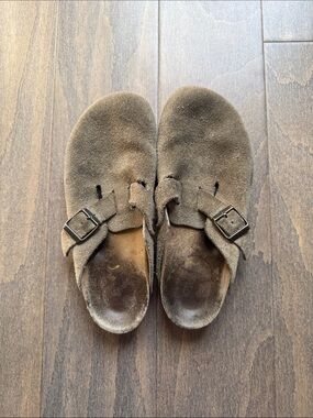 Vintage Birkenstock Suede Slip-On Clogs size 37
